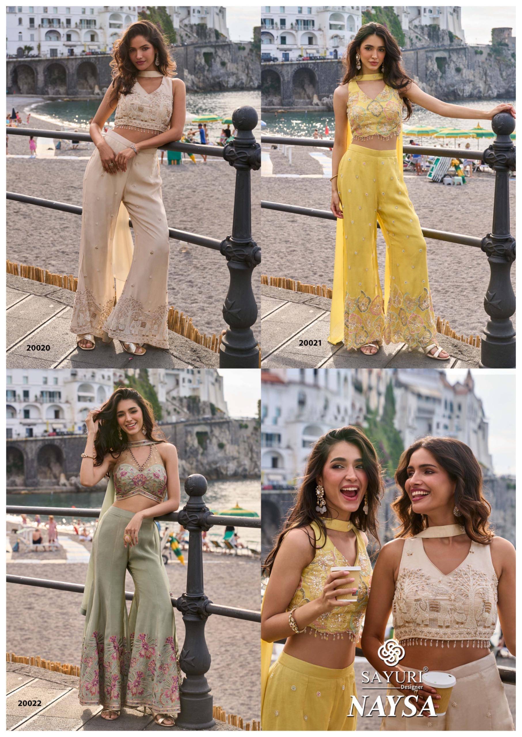 NAYSA BY SAYURI DESIGNER 20020 To 20022 Series Beautiful Festive Suits Colorful Stylish Fancy Ethnic Wear CHİNON SILK Dresses At Wholesale Price